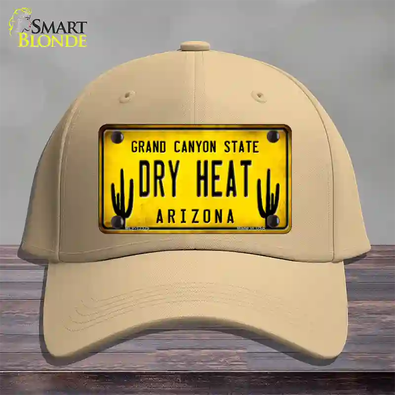 Arizona Dry Heat Novelty License Plate Hat Cotton / Khaki