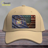 Utah/American Flag Novelty License Plate Hat Cotton / Khaki