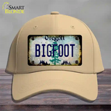 Bigfoot Oregon Novelty License Plate Hat Cotton / Khaki