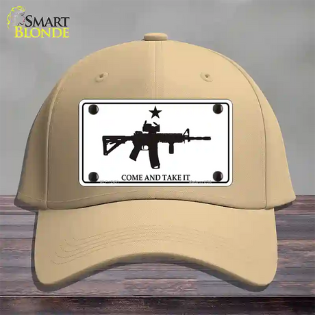 Come and Take It Novelty License Plate Hat Cotton / Khaki