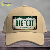 Bigfoot Colorado Rusty Novelty License Plate Hat Cotton / Khaki