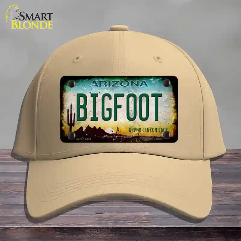 Bigfoot Arizona Novelty License Plate Hat Cotton / Khaki