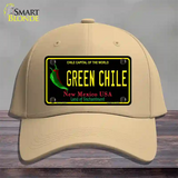 Green Chile New Mexico Black Novelty License Plate Hat Cotton / Khaki