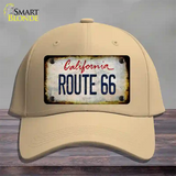 Route 66 California Rusty Novelty License Plate Hat Cotton / Khaki