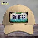 Route 66 Missouri Rusty Novelty License Plate Hat Cotton / Khaki