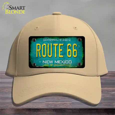 Route 66 New Mexico Rusty Novelty License Plate Hat Cotton / Khaki