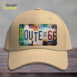 Route 66 Strip Novelty License Plate Hat Cotton / Khaki