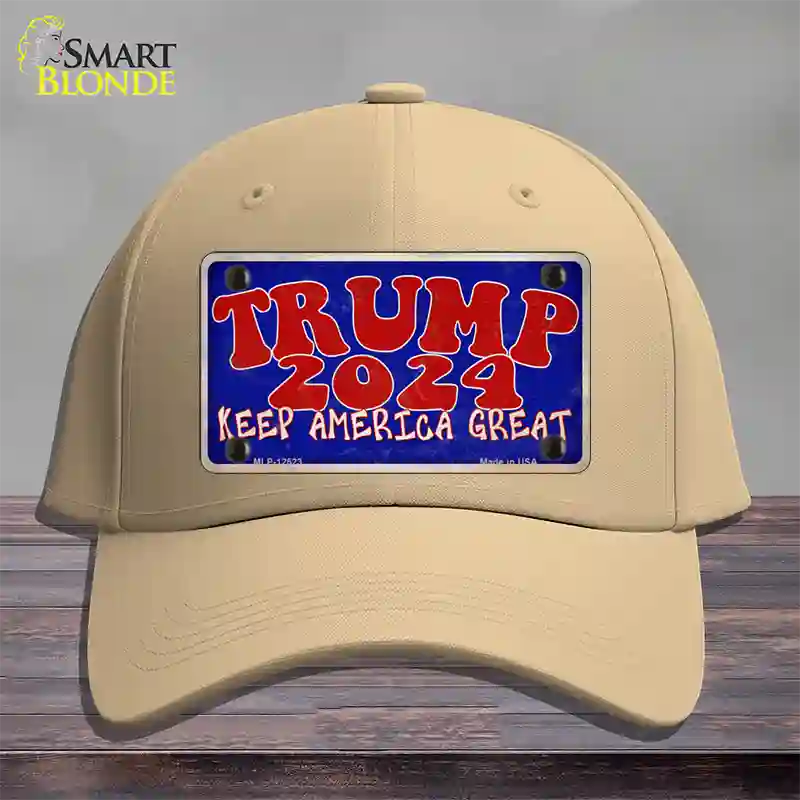 Trump 2024 Keep America Great Novelty License Plate Hat Cotton / Khaki