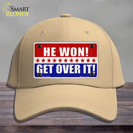 Trump Won Get Over It Novelty License Plate Hat Cotton / Khaki