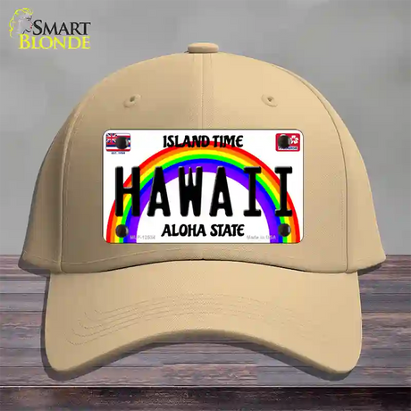 Hawaii Novelty License Plate Hat Cotton / Khaki