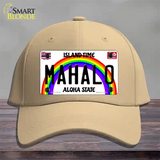 Mahalo Hawaii Novelty License Plate Hat Cotton / Khaki