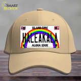 Haleakala Hawaii Novelty License Plate Hat Cotton / Khaki