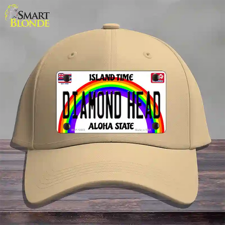 Diamond Head Hawaii Novelty License Plate Hat Cotton / Khaki