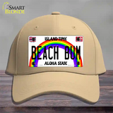 Beach Bum Hawaii Novelty License Plate Hat Cotton / Khaki