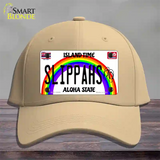 Slippahs Hawaii Novelty License Plate Hat Cotton / Khaki