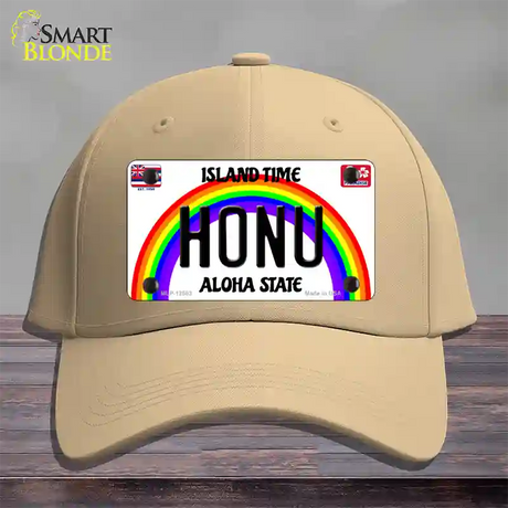 Honu Hawaii Novelty License Plate Hat Cotton / Khaki