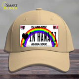 Love In Hawaii Novelty License Plate Hat Cotton / Khaki