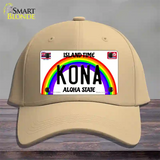 Kona Hawaii Novelty License Plate Hat Cotton / Khaki