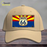 Route 66 Arizona State Flag Novelty License Plate Hat Cotton / Khaki