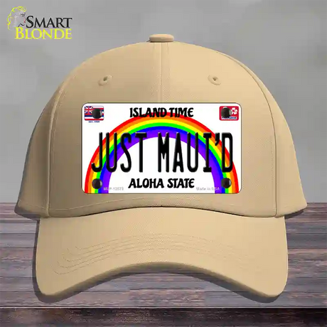 Just Mauid Hawaii Novelty License Plate Hat Cotton / Khaki