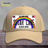 Sugar Cane Hawaii Novelty License Plate Hat Cotton / Khaki