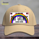 Ono Grinds Hawaii Novelty License Plate Hat Cotton / Khaki