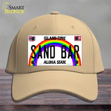 Sand Bar Hawaii Novelty License Plate Hat Cotton / Khaki