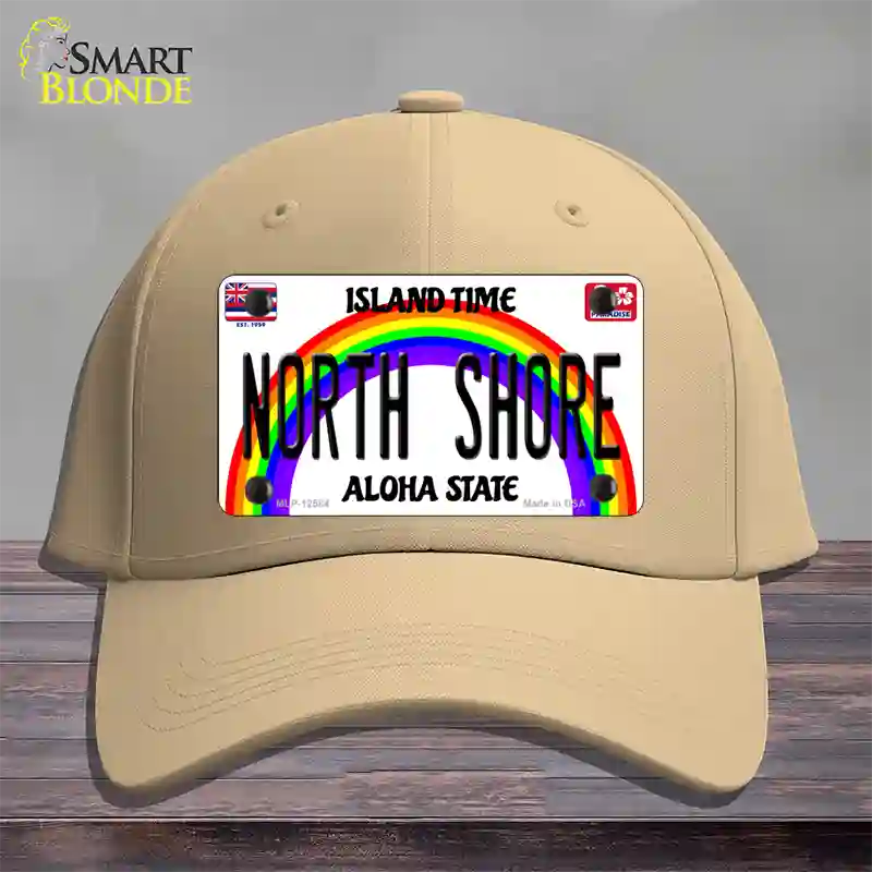 North Shore Hawaii Novelty License Plate Hat Cotton / Khaki