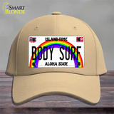 Body Surf Hawaii Novelty License Plate Hat Cotton / Khaki