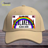 Kealakekua Hawaii Novelty License Plate Hat Cotton / Khaki