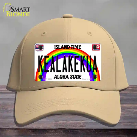 Kealakekua Hawaii Novelty License Plate Hat Cotton / Khaki