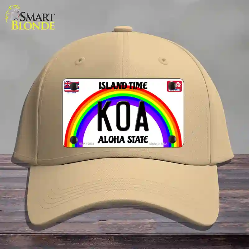 Koa Hawaii Novelty License Plate Hat Cotton / Khaki