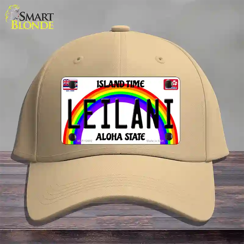 Leilani Hawaii Novelty License Plate Hat Cotton / Khaki