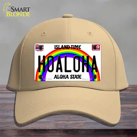 Hoaloha Hawaii Novelty License Plate Hat Cotton / Khaki