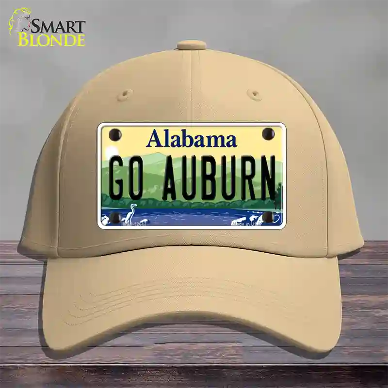 Go Auburn Novelty License Plate Hat Cotton / Khaki