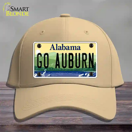 Go Auburn Novelty License Plate Hat Cotton / Khaki