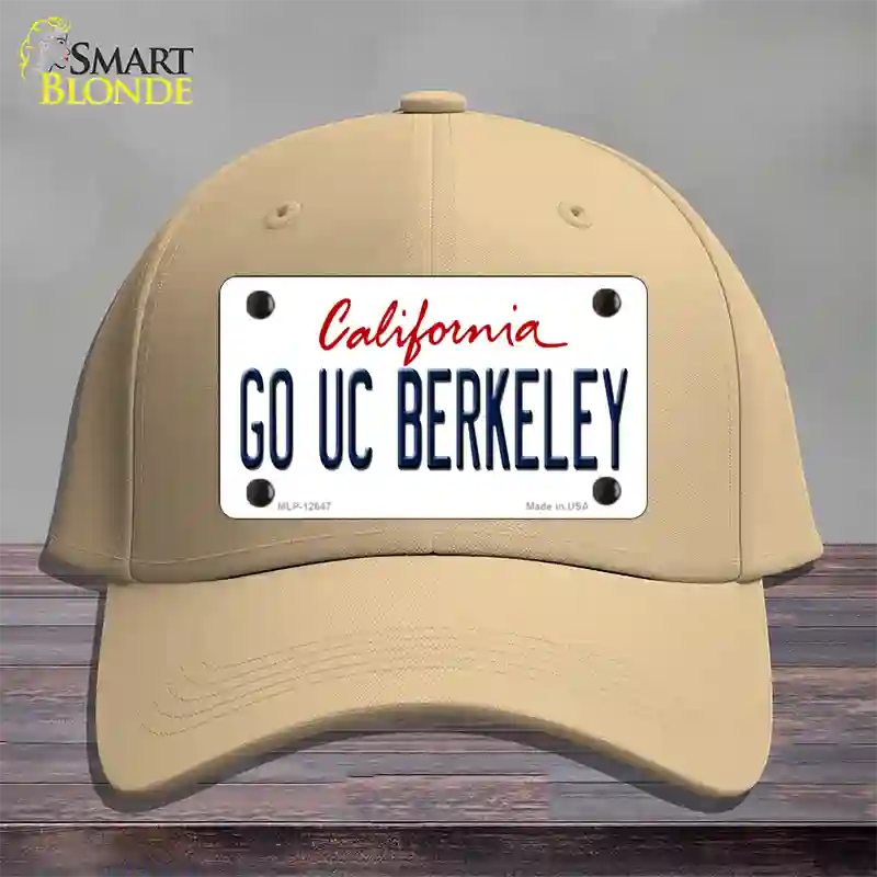 Go UC Berkeley Novelty License Plate Hat Cotton / Khaki