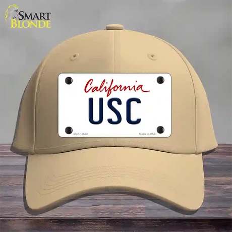 USC Novelty License Plate Hat Cotton / Khaki