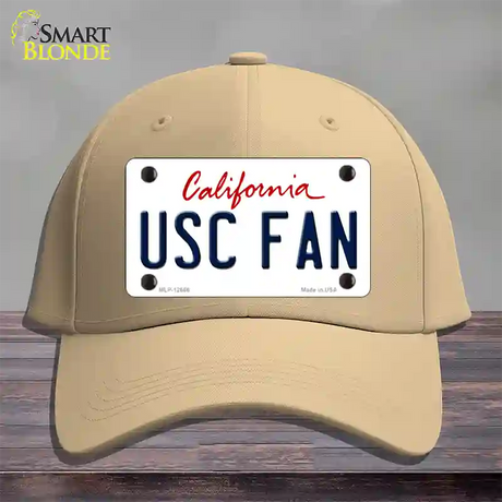 USC Fan Novelty License Plate Hat Cotton / Khaki