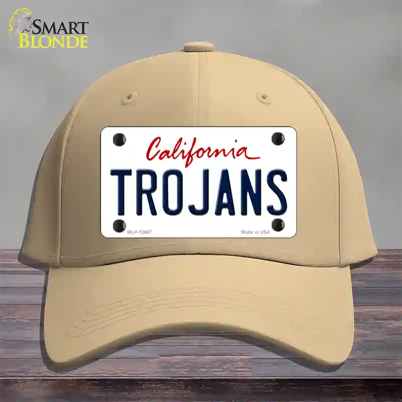 Trojans Novelty License Plate Hat Cotton / Khaki