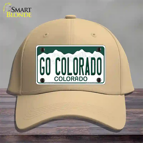 Go Colorado Novelty License Plate Hat Cotton / Khaki