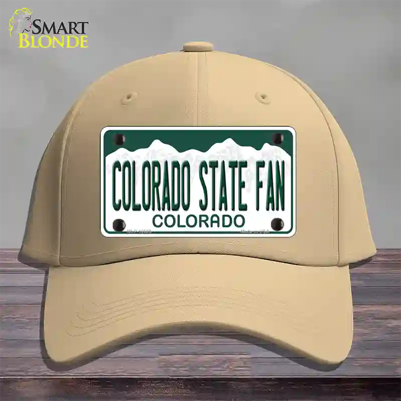 Colorado State Fan Novelty License Plate Hat Cotton / Khaki