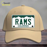 Rams Novelty License Plate Hat Cotton / Khaki