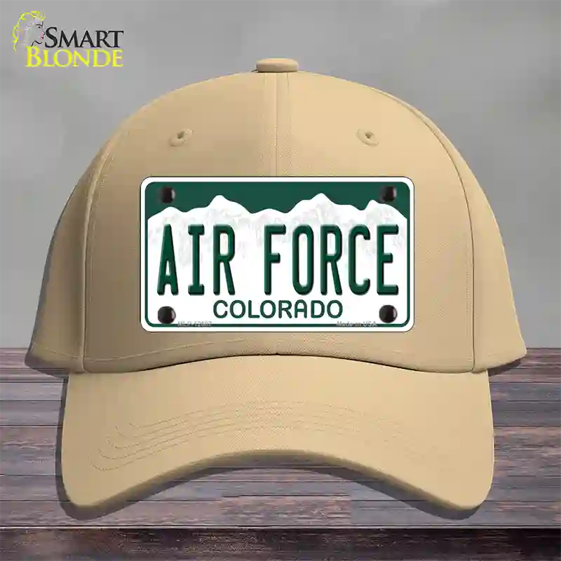 Air Force Novelty License Plate Hat Cotton / Khaki