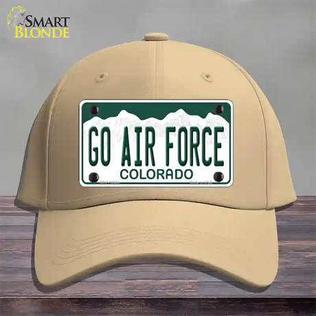 Go Air Force Novelty License Plate Hat Cotton / Khaki