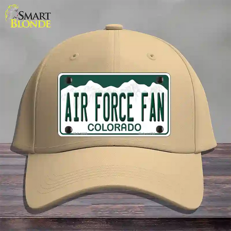 Air Force Fan Novelty License Plate Hat Cotton / Khaki