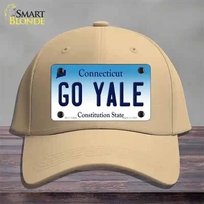 Go Yale Novelty License Plate Hat Cotton / Khaki