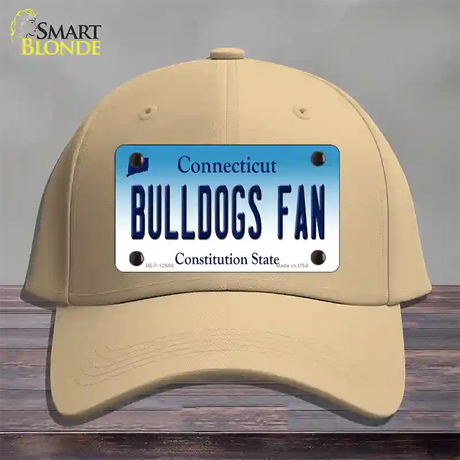 Bulldogs Fan Connecticut Novelty License Plate Hat Cotton / Khaki