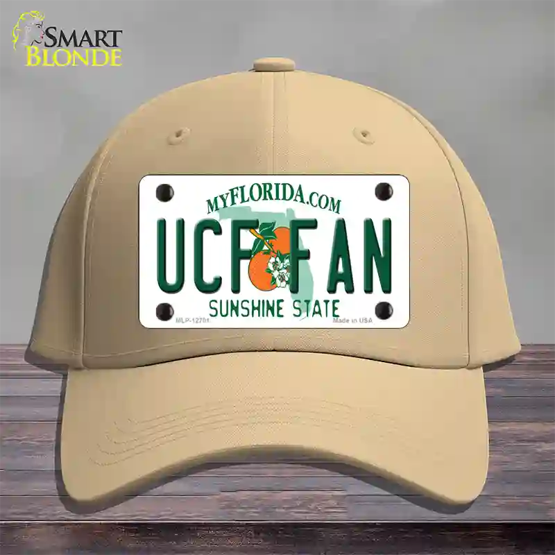 UCF Fan Novelty License Plate Hat Cotton / Khaki