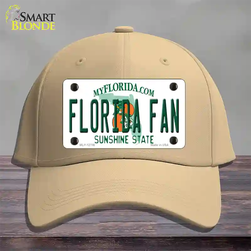 Florida Fan Novelty License Plate Hat Cotton / Khaki